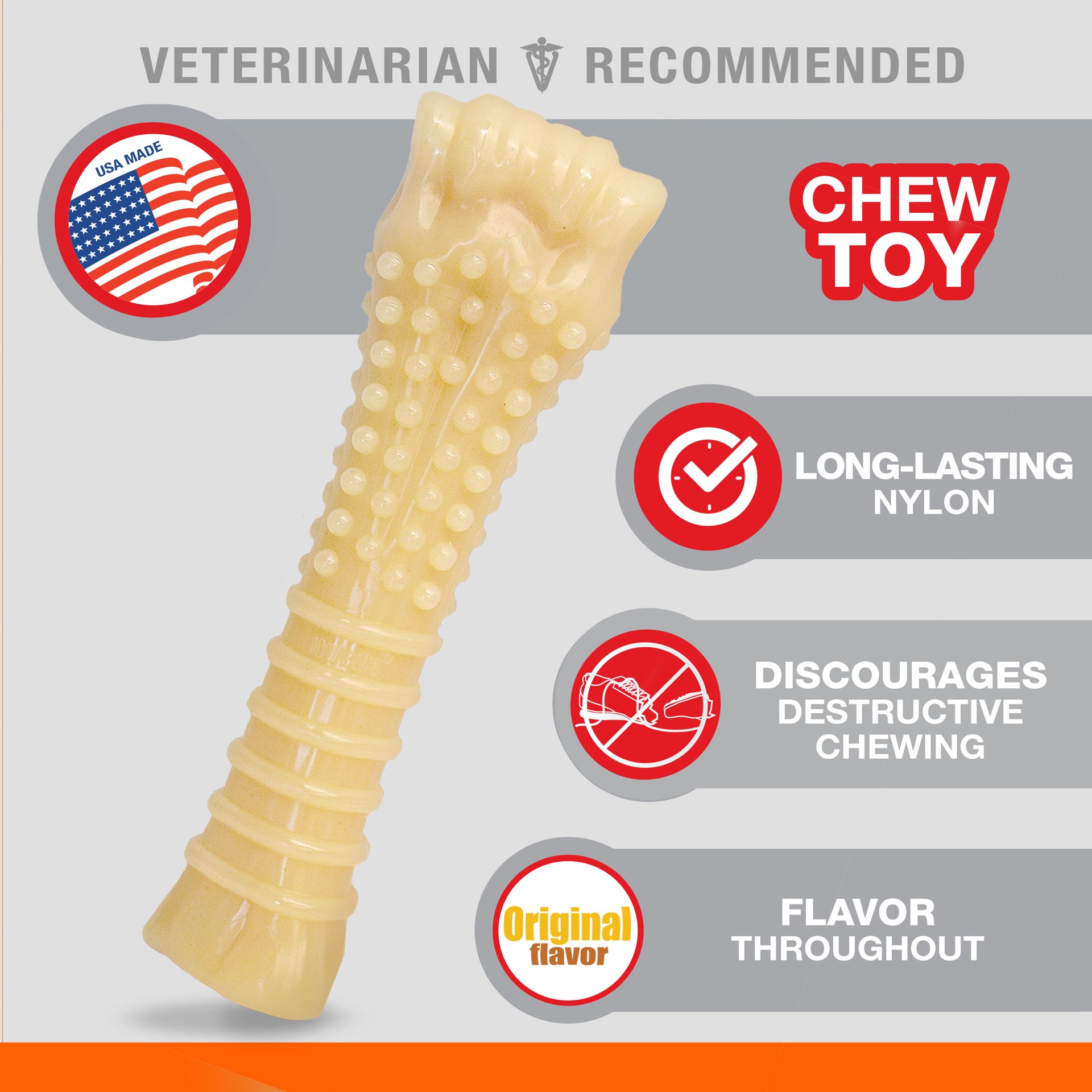 slide 10 of 10, Nylabone Power Chew Dog Toy Original X-Large/Souper - 50+ lbs.(1 Count), 1 ct