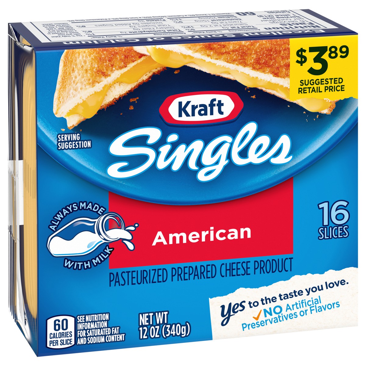 slide 7 of 9, Kraft Singles American Cheese Slices, 16 ct Pack, 16 ct