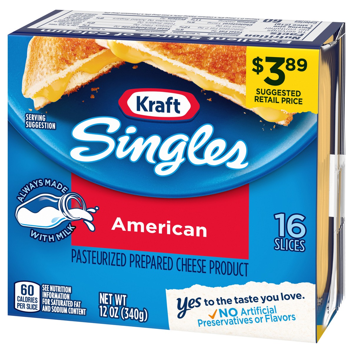 slide 5 of 9, Kraft Singles American Cheese Slices, 16 ct Pack, 16 ct