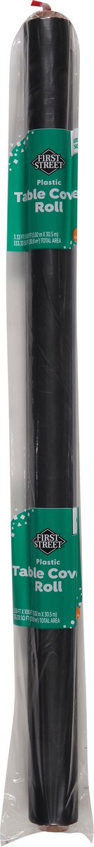 slide 8 of 11, First Street Black Table Roll Cover 40X100, 1 ct