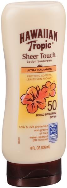 slide 1 of 2, Hawaiian Tropic Sheer Touch Lotion Sunscreen Spf 50, 8 fl oz