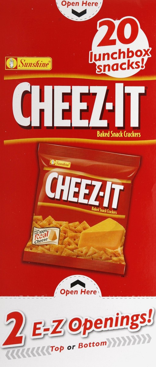 slide 3 of 6, Cheez-It Baked Snack Crackers 20 ea, 20 ct