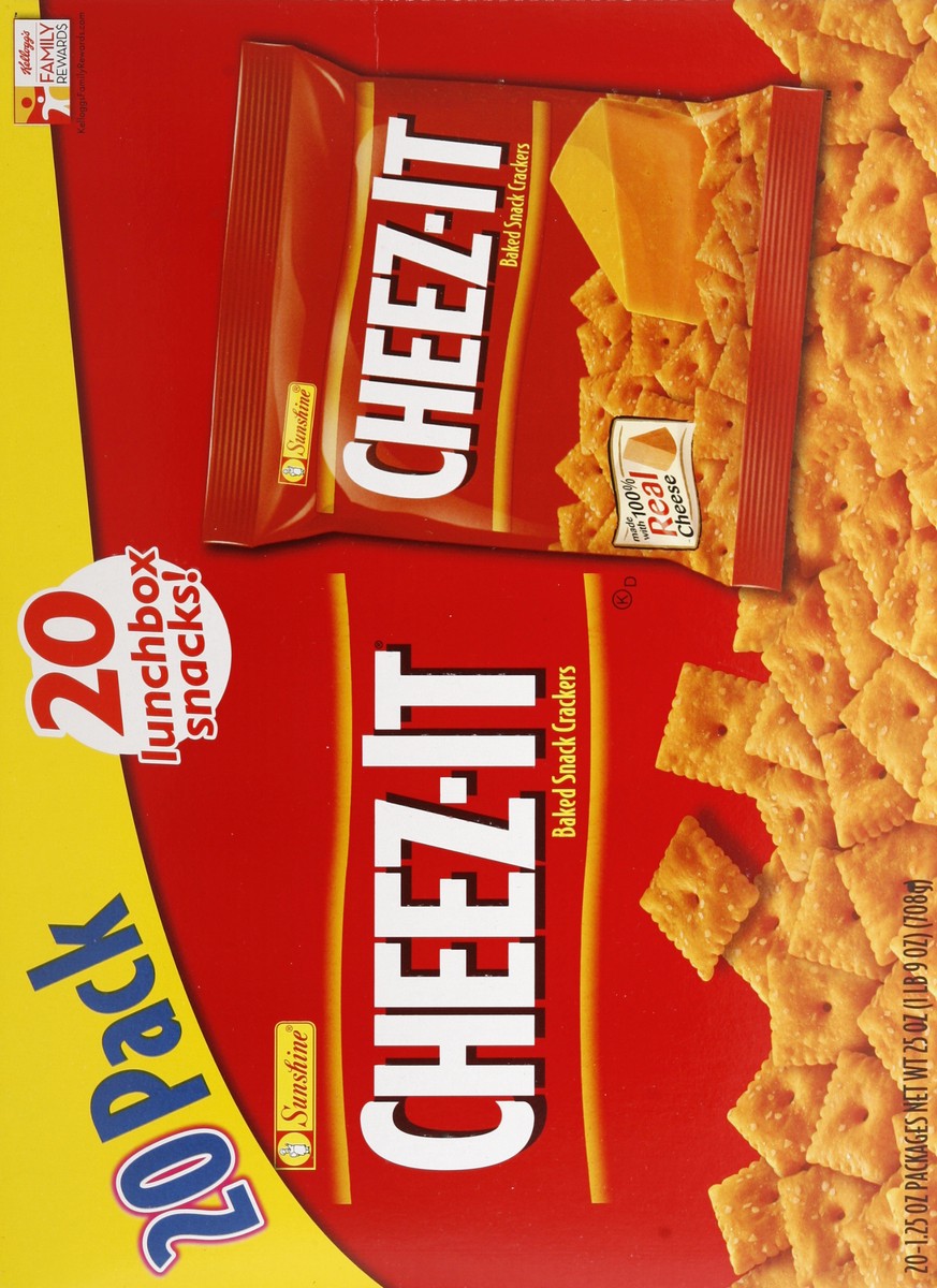 slide 6 of 6, Cheez-It Baked Snack Crackers 20 ea, 20 ct