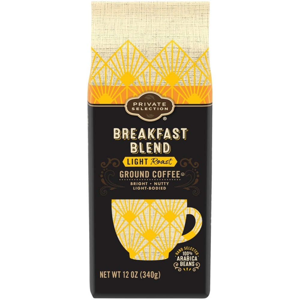 slide 1 of 1, Private Selection Breakfast Blend Ground Coffee, 12 oz