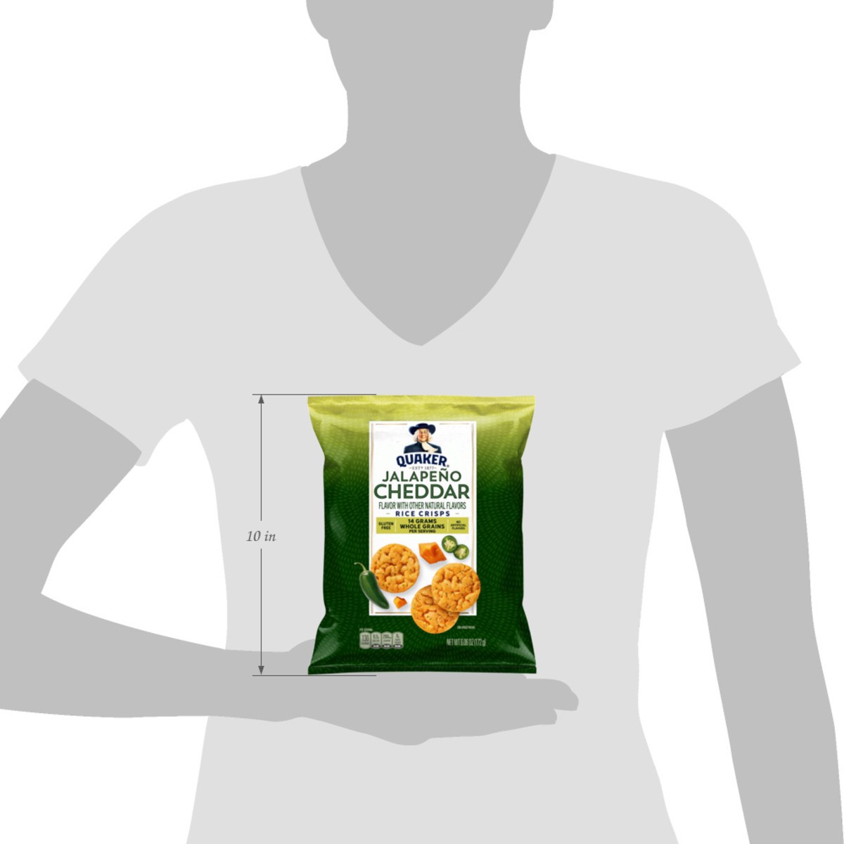 slide 8 of 8, Quaker Rice Crisp Jalapeno Cheddar, 6.06 oz