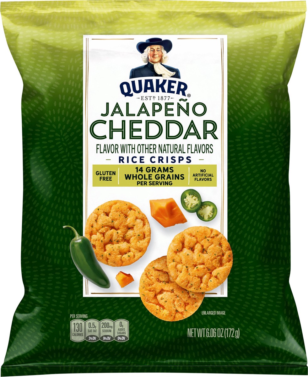 slide 7 of 8, Quaker Rice Crisp Jalapeno Cheddar, 6.06 oz