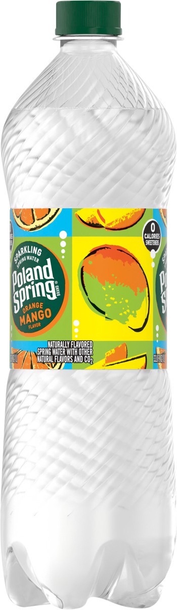 slide 2 of 7, Poland Spring Sparkling Water, Orange Mango- 33.8 oz, 33.8 oz