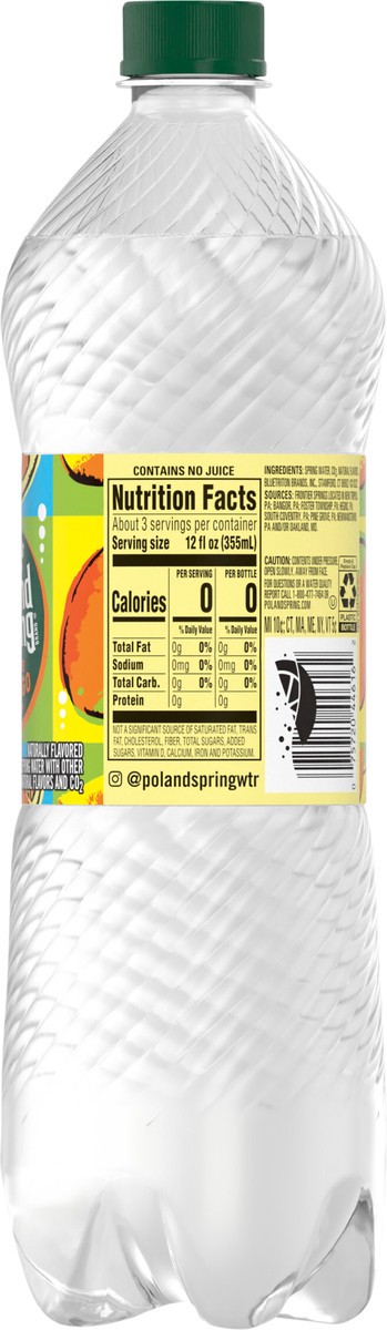 slide 3 of 7, Poland Spring Sparkling Water, Orange Mango- 33.8 oz, 33.8 oz