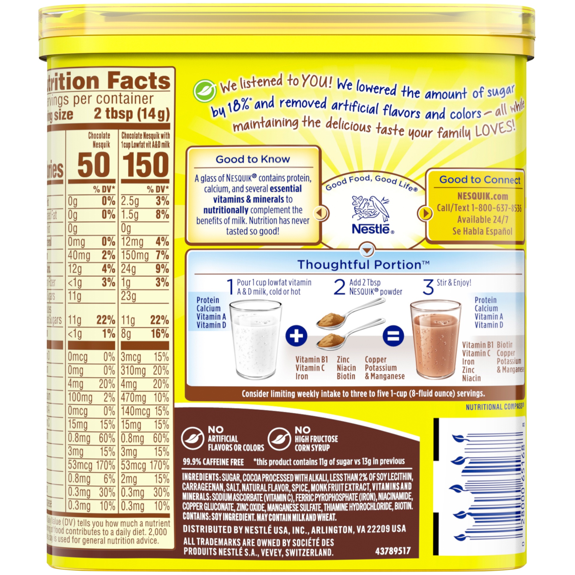 slide 4 of 6, Nestlé Nesquik Chocolate Flavor Powder, 9.3 oz