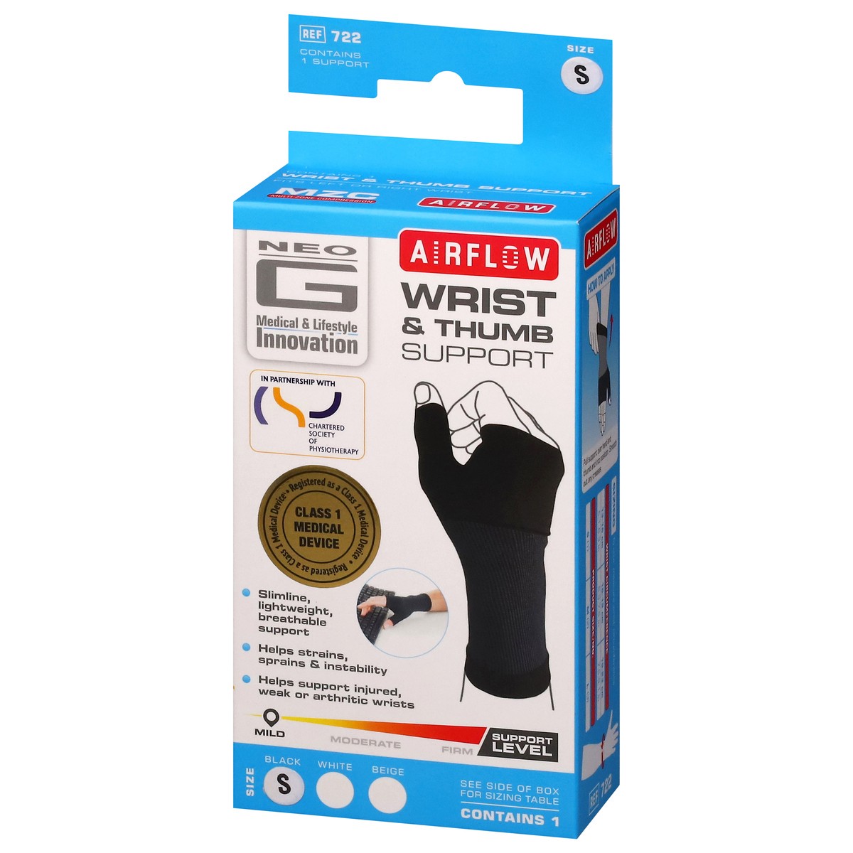 slide 2 of 4, Neo G Black Mild S Wrist & Thumb Support 1 Each, 1 ct