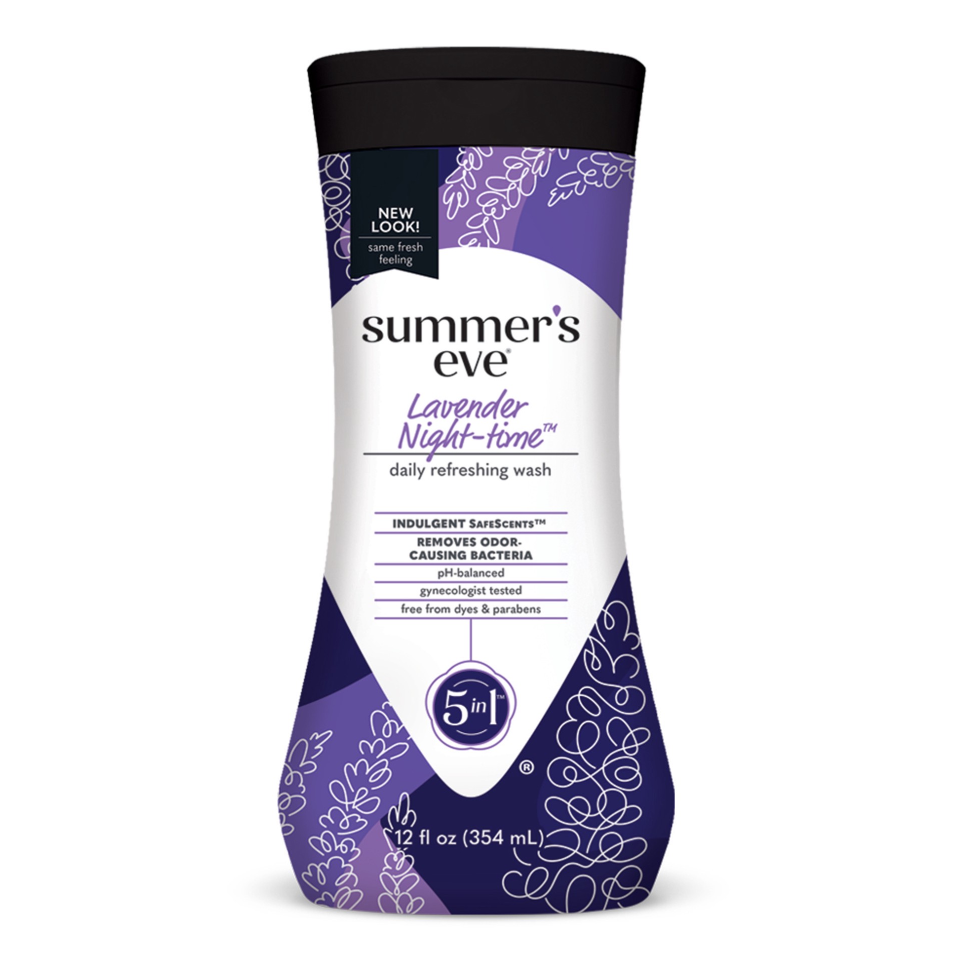 slide 1 of 4, Summer's Eve Lavender Night-time Feminine Wash, Removes Odor, pH Balanced, 12 fl oz, 12 fl oz