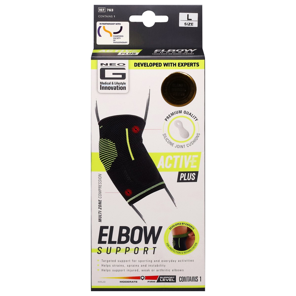 slide 4 of 4, Neo G Active Plus L Elbow Support 1 Each, 1 ct