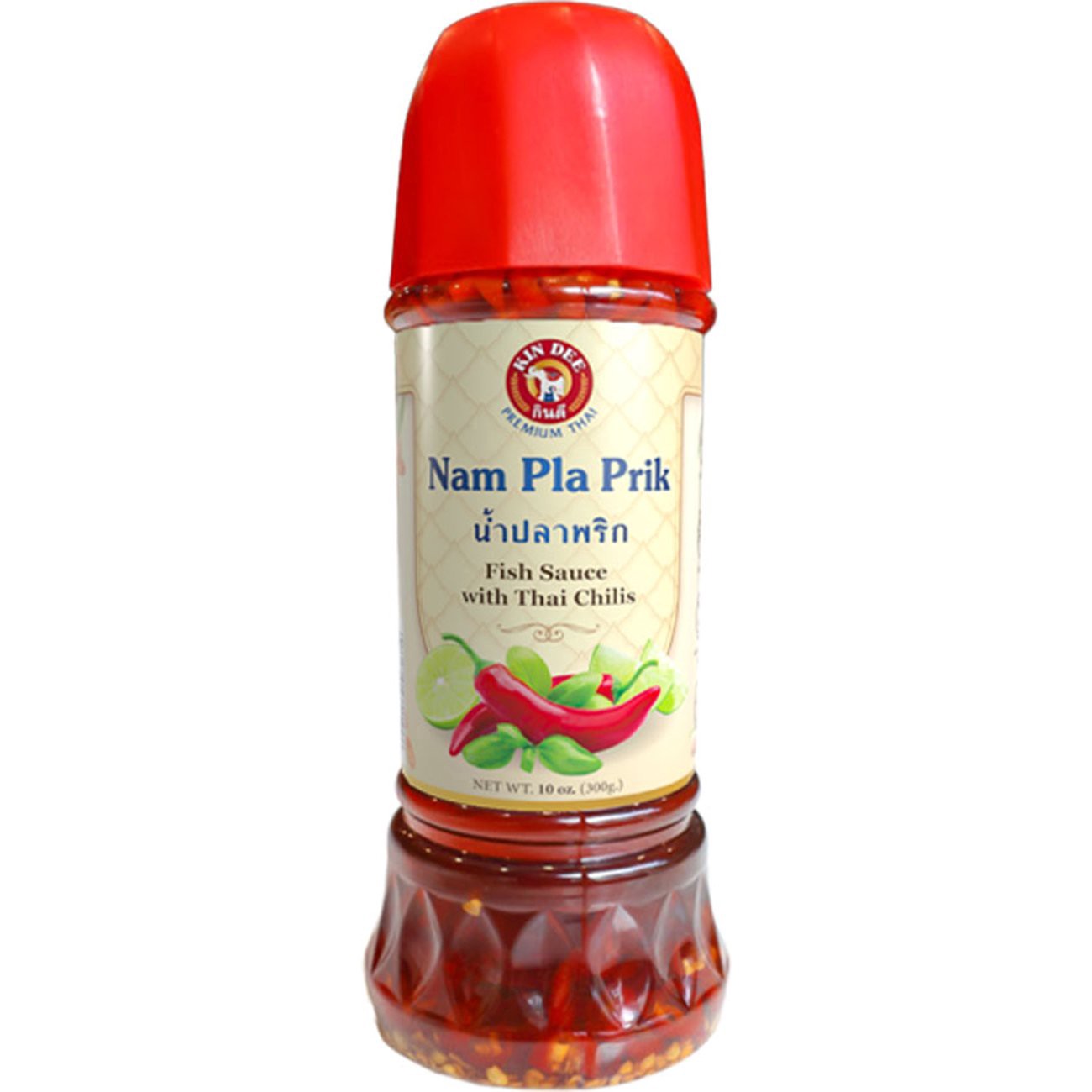 slide 1 of 1, Kin Dee Fish Sauce with Thai Chilis, 10 oz