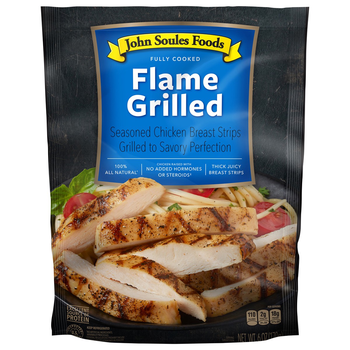 slide 1 of 11, John Soules Foods, Flame Grilled Chicken, 6 oz, Refrigerated, 6 oz