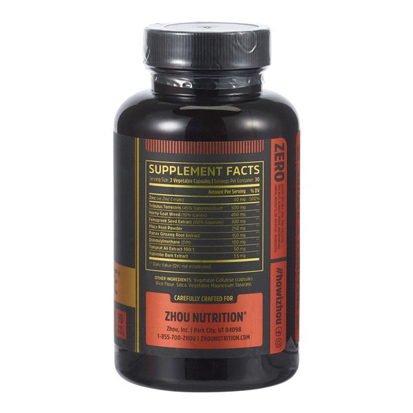 slide 8 of 9, Zhou Boost Elite Premium Test Booster Capsules, 90 ct