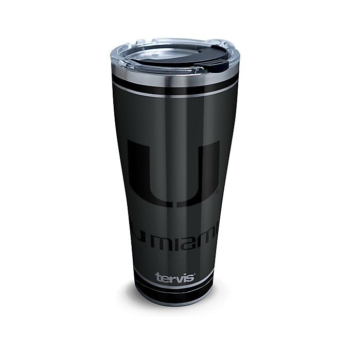 slide 1 of 1, NCAA Tervis University of Miami Blackout Stainless Steel Tumbler with Lid, 30 oz