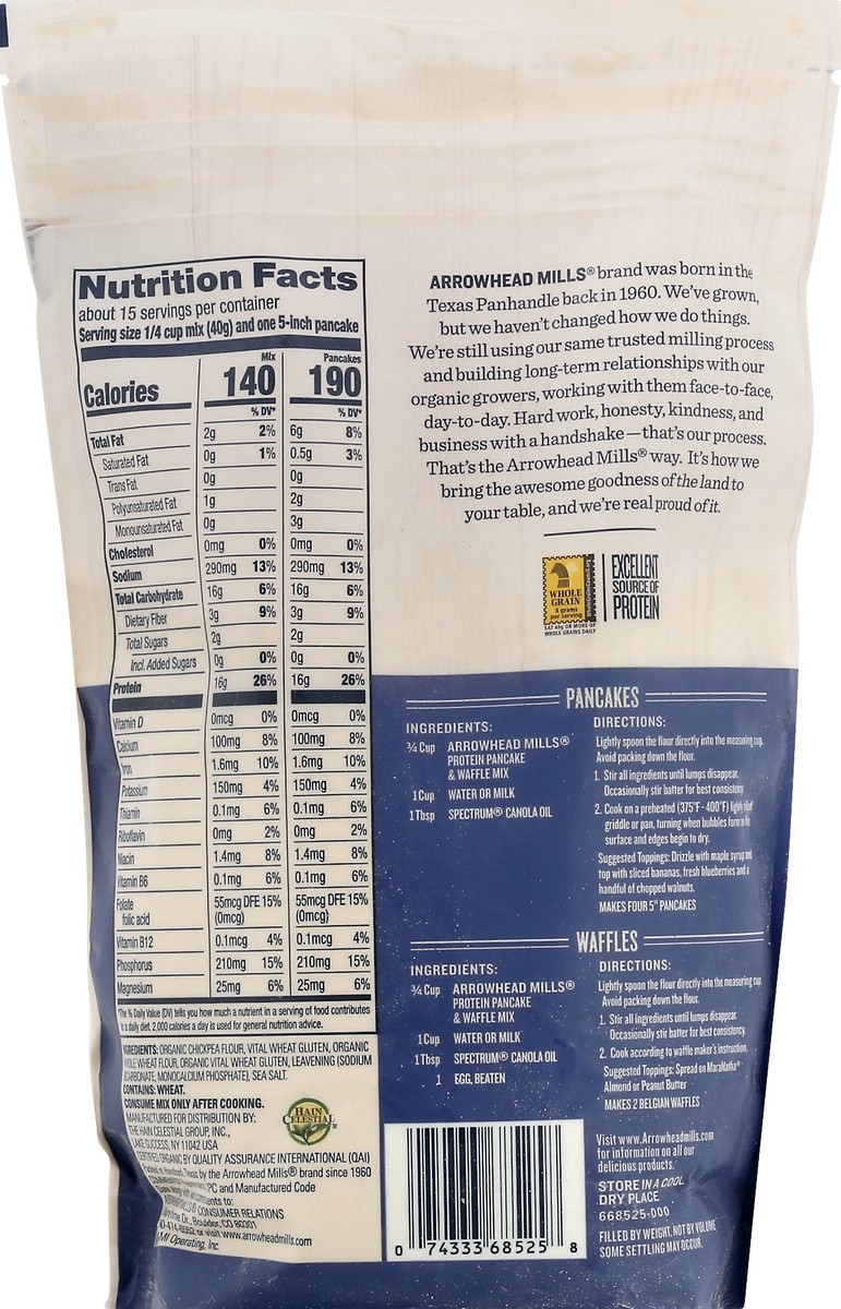 slide 11 of 11, Arrowhead Mills Protein Pancake & Waffle Mix 22 oz, 22 oz