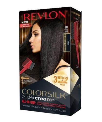 slide 1 of 3, Revlon Luxurious Colorsilk Buttercream Haircolor - 10N Black, 1 ct