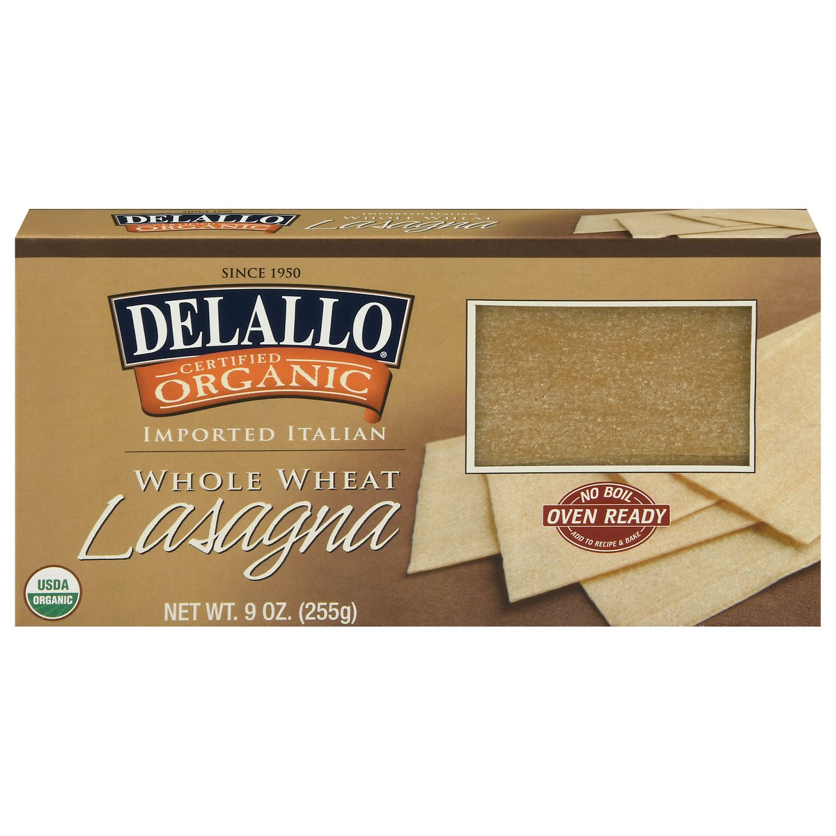 slide 1 of 10, DeLallo Lasagna, Whole Wheat, 