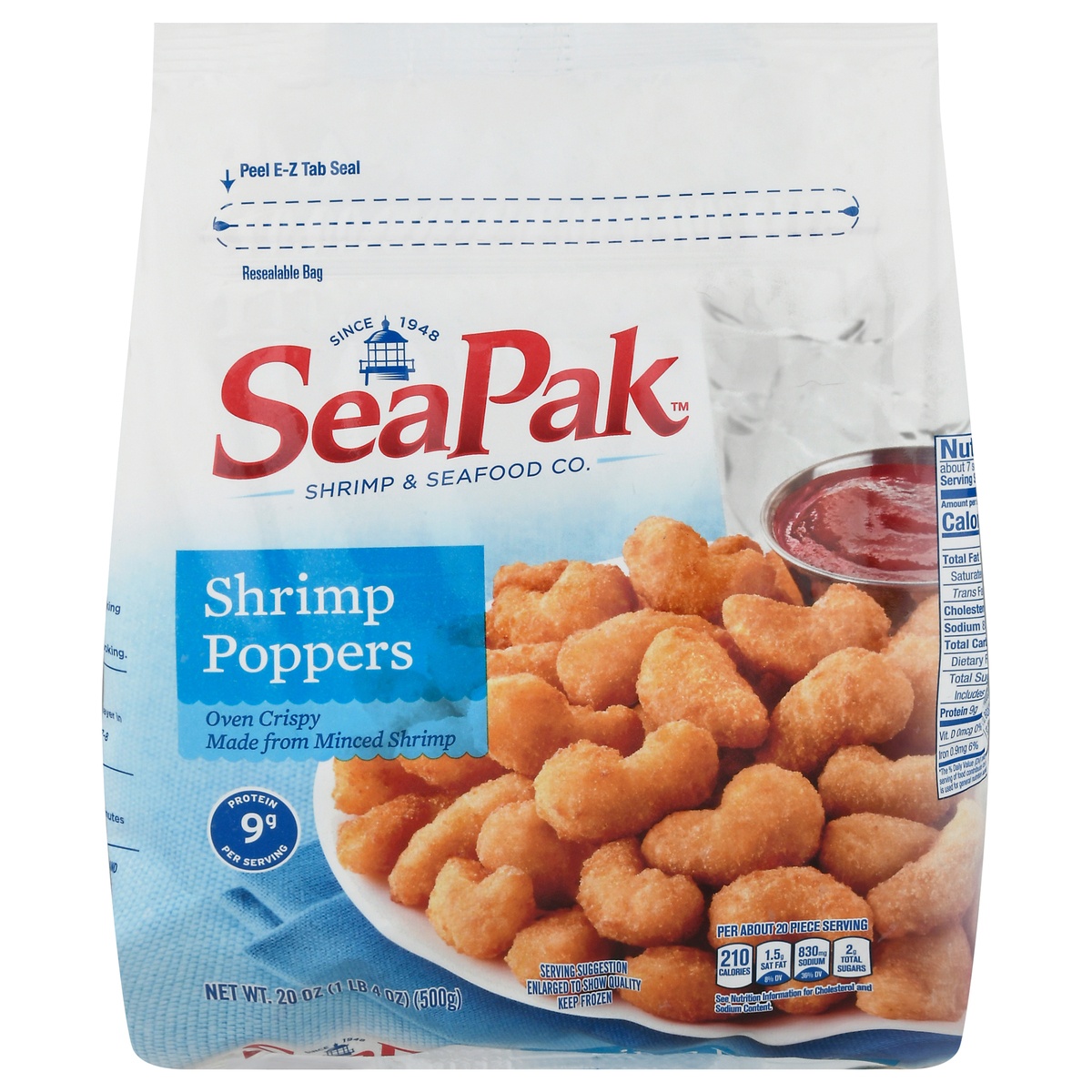 slide 1 of 7, SeaPak Shrimp & Seafood Co. Shrimp Poppers 23 oz. Bag, 23 oz