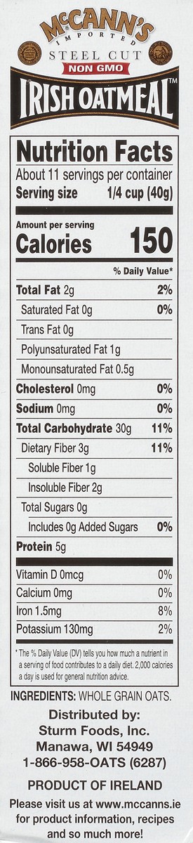 slide 8 of 9, McCann's Imported Steel Cut Irish Oatmeal™ 16 oz. Box, 16 oz