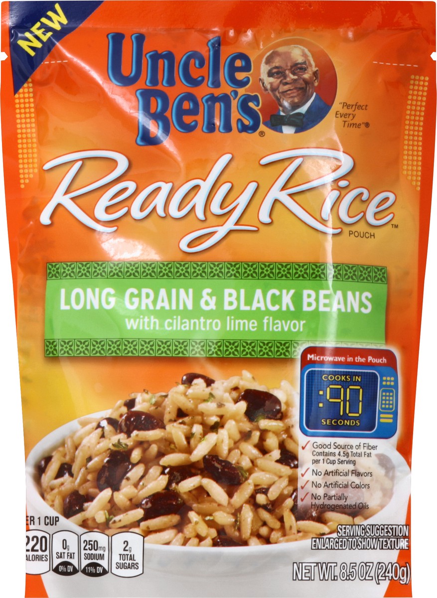 slide 5 of 6, Ben's Original Uncle Ben's Ready Rice Long Grain and Black Beans, 8.5 oz