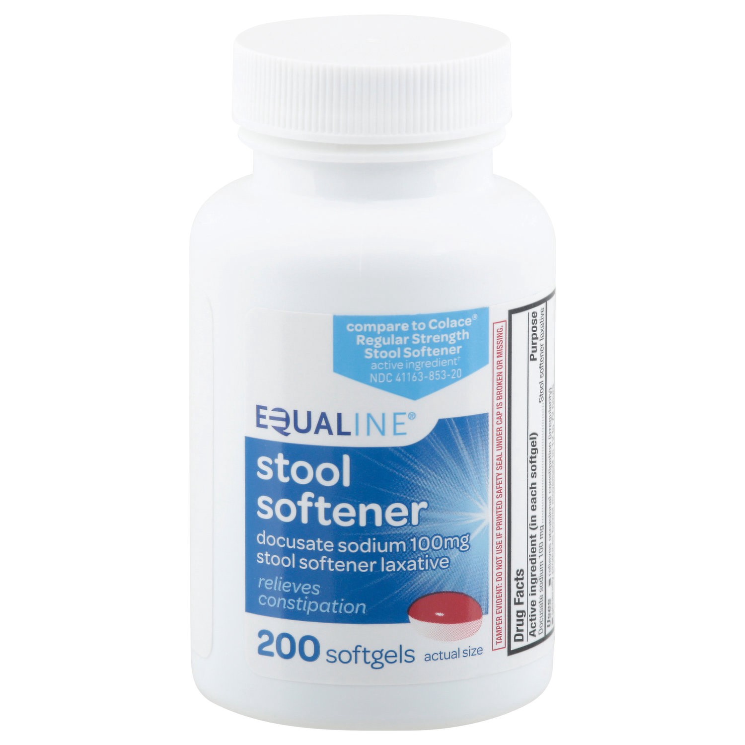 slide 1 of 1, Equaline Stool Softener, 200 ct