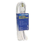 slide 1 of 1, GE Ge Extension Cord Office 3 Wire/16 Gauge 8' White #50251-2, 8 ft