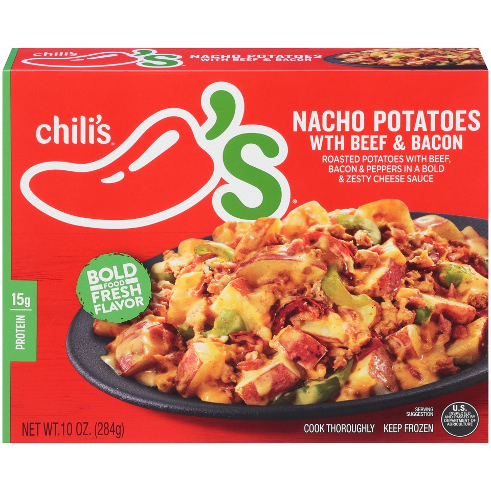 slide 1 of 1, Chili's Nacho Potatoes with Beef & Bacon, 10 oz