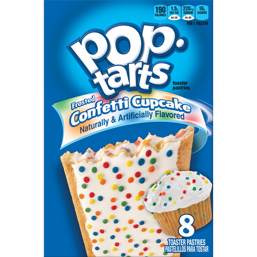 slide 1 of 1, Pop-Tarts Frosted Confetti Cupcake Toaster Pastries, 8 ct; 14.1 oz