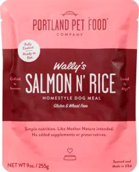 Portland Pet Food Company Gluten & Wheat Free Homestyle Wally's Salmon N' Rice Dog Meal 9 oz