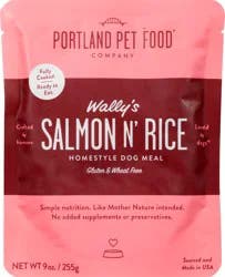 Portland Pet Food Company Gluten & Wheat Free Homestyle Wally's Salmon N' Rice Dog Meal 9 oz
