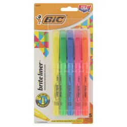 BiC Brite Liner Assorted Chisel Tip Highlighter Not Packed 5 ea