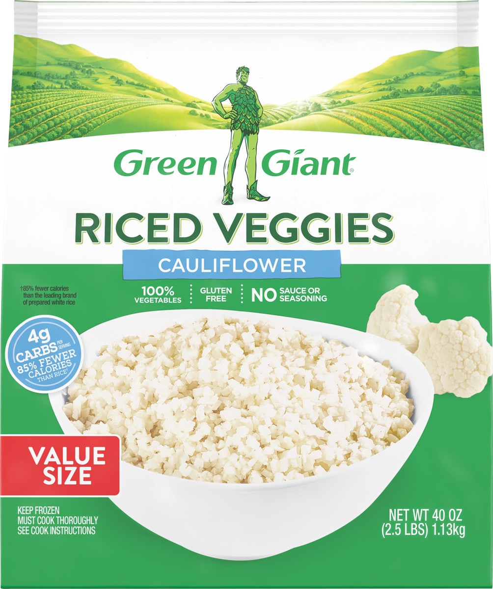 slide 9 of 12, Green Giant Riced Veggies Cauliflower Value Size 40 oz, 40 oz