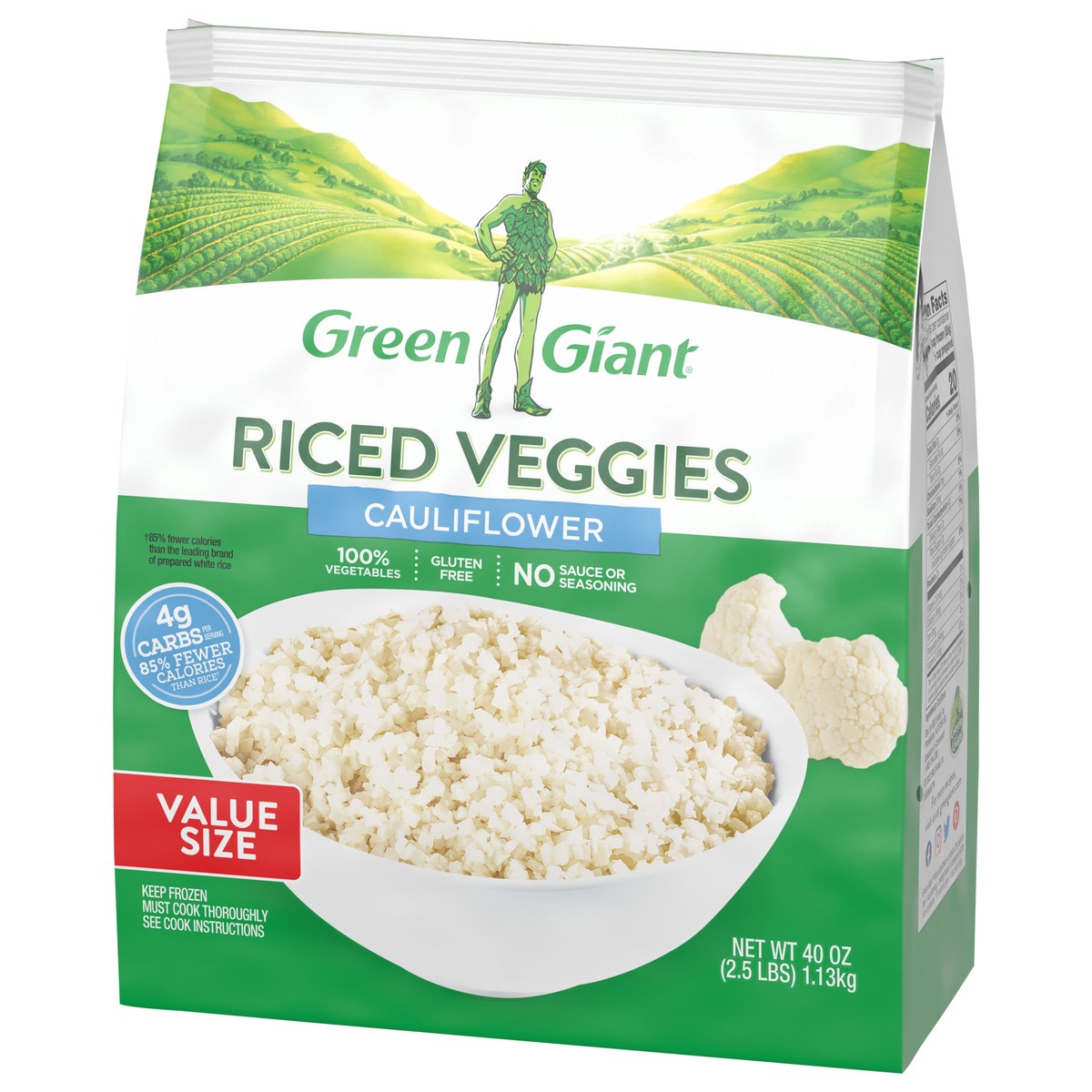 slide 5 of 12, Green Giant Riced Veggies Cauliflower Value Size 40 oz, 40 oz