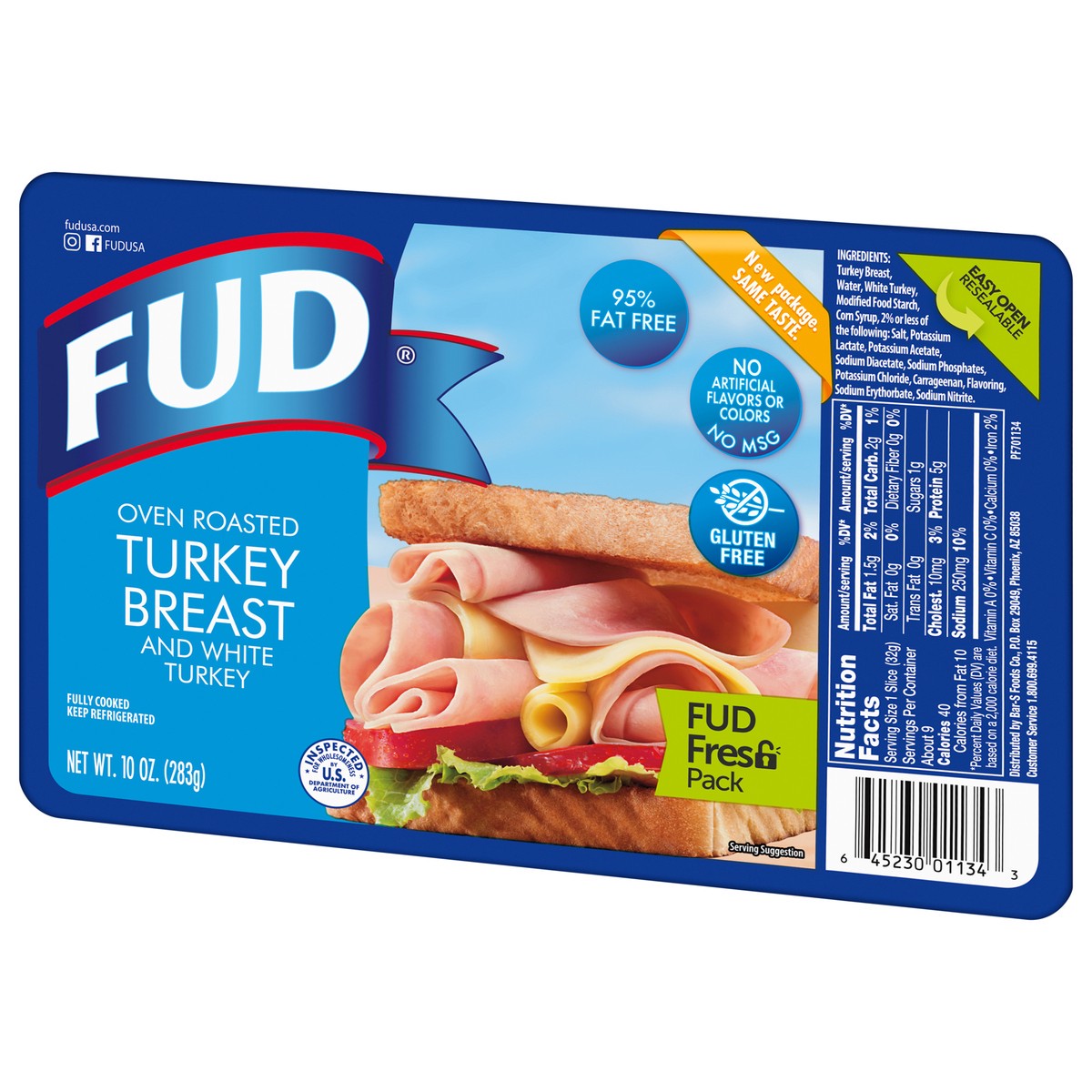 slide 3 of 5, Fud Oven Roasted Turkey Breast - 10 Oz, 10 oz