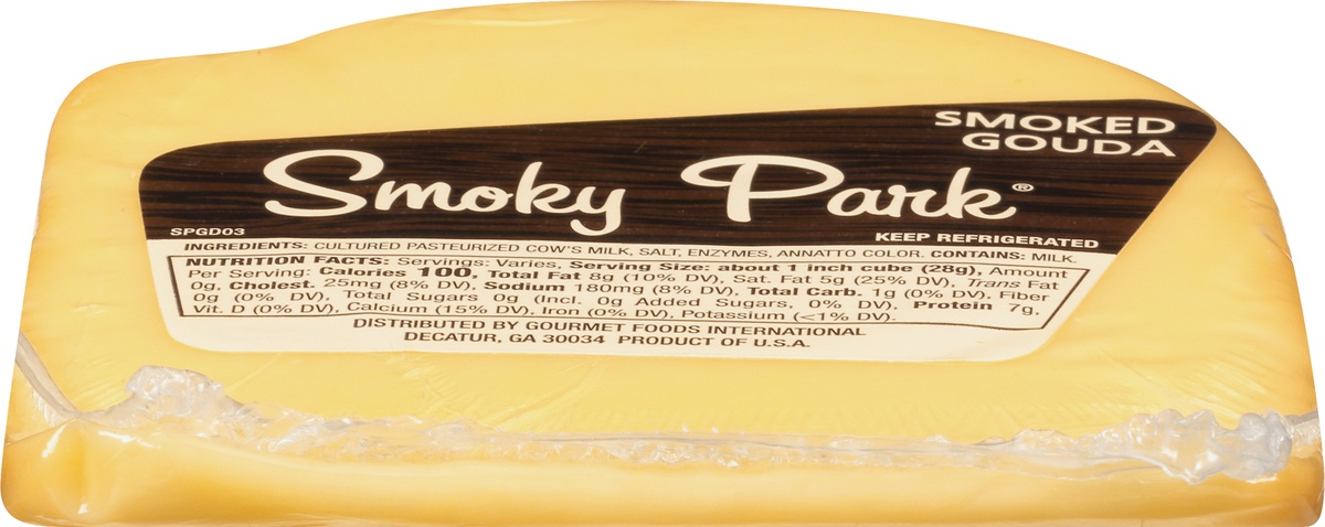 slide 8 of 10, Smoky Park Smoked Gouda Cheese Wedge, 8 oz