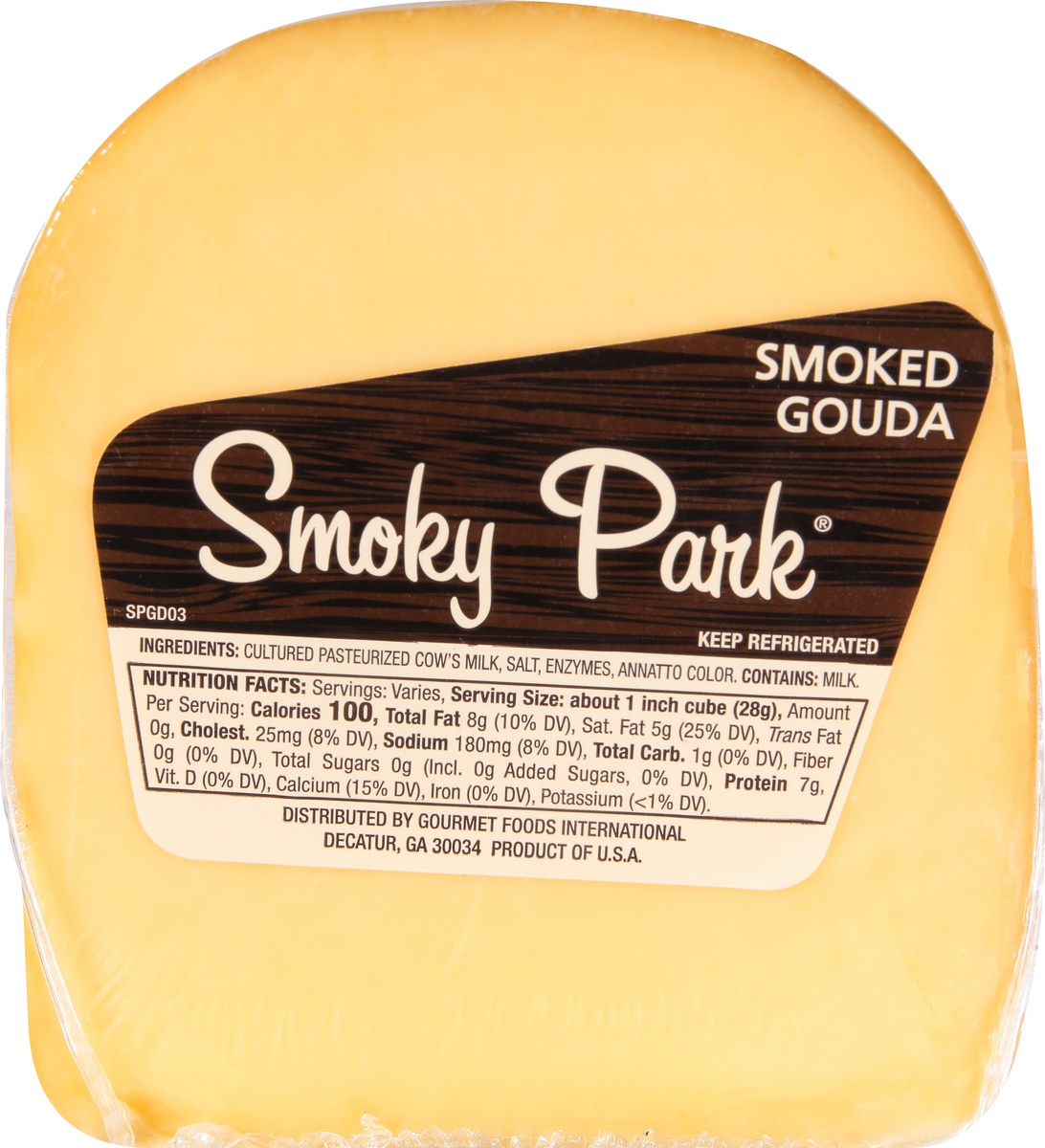 slide 9 of 10, Smoky Park Smoked Gouda Cheese Wedge, 8 oz