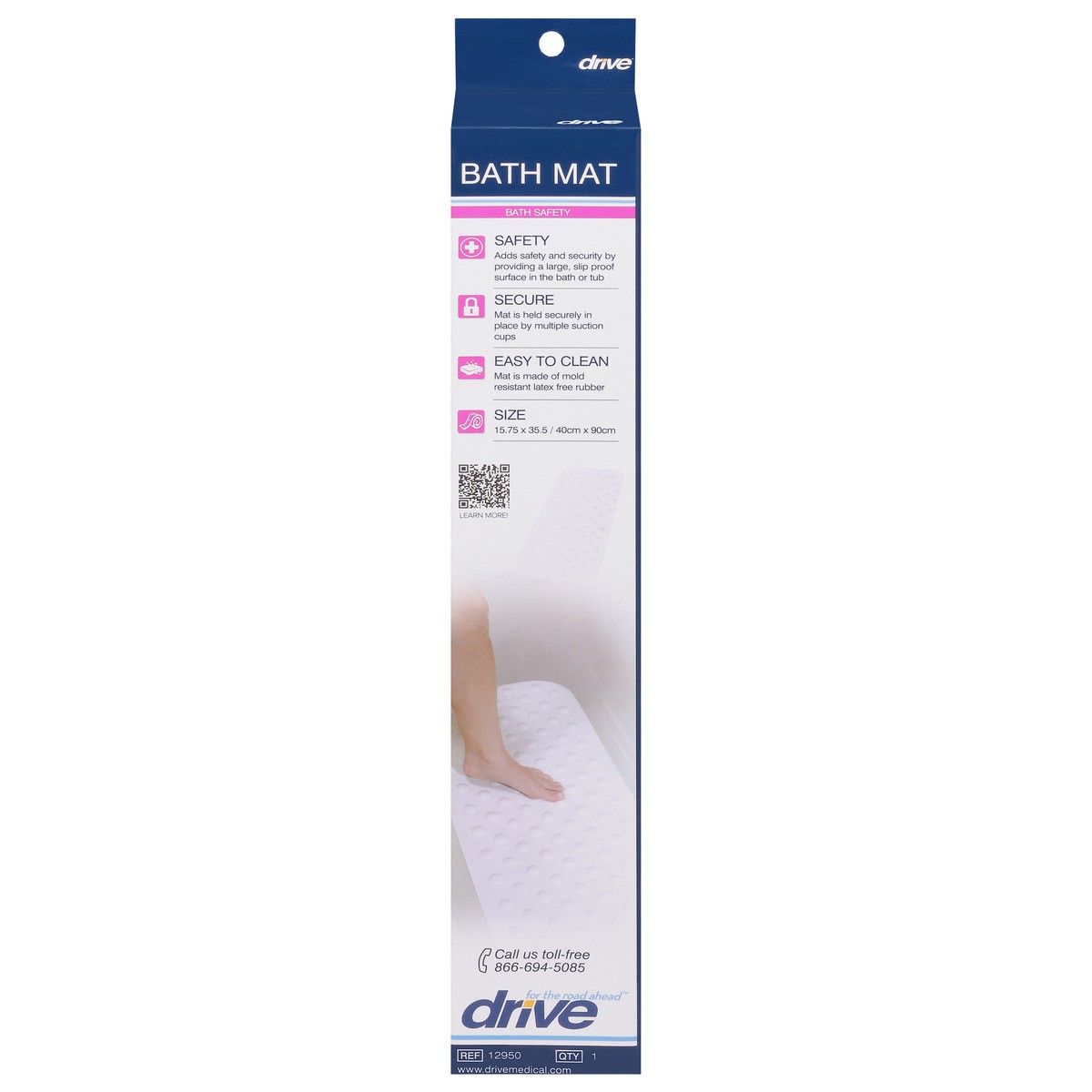 slide 1 of 9, Drive Bath Mat - Large, 1 ct