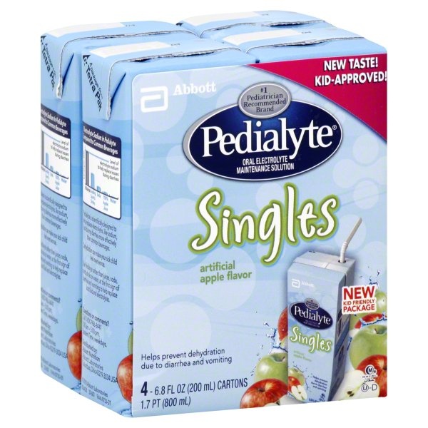 slide 1 of 1, Pedialyte Apple Singles, 27.2 oz