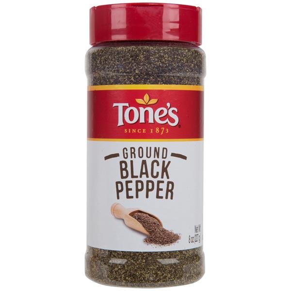 slide 1 of 1, Tone's Ground Black Pepper, 8 oz