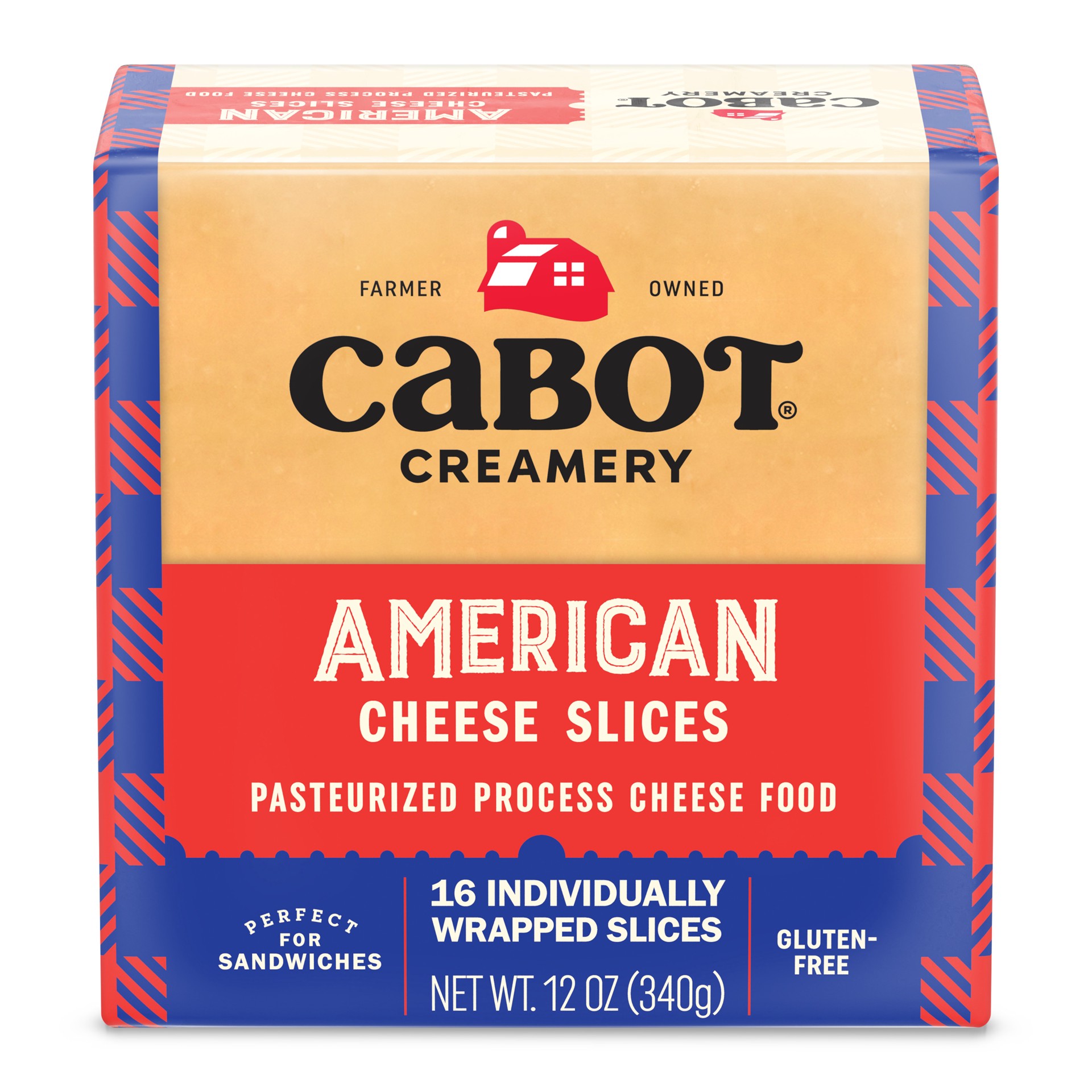 slide 1 of 1, Cabot Yellow American Cheese Slices - 12 oz., 12 oz