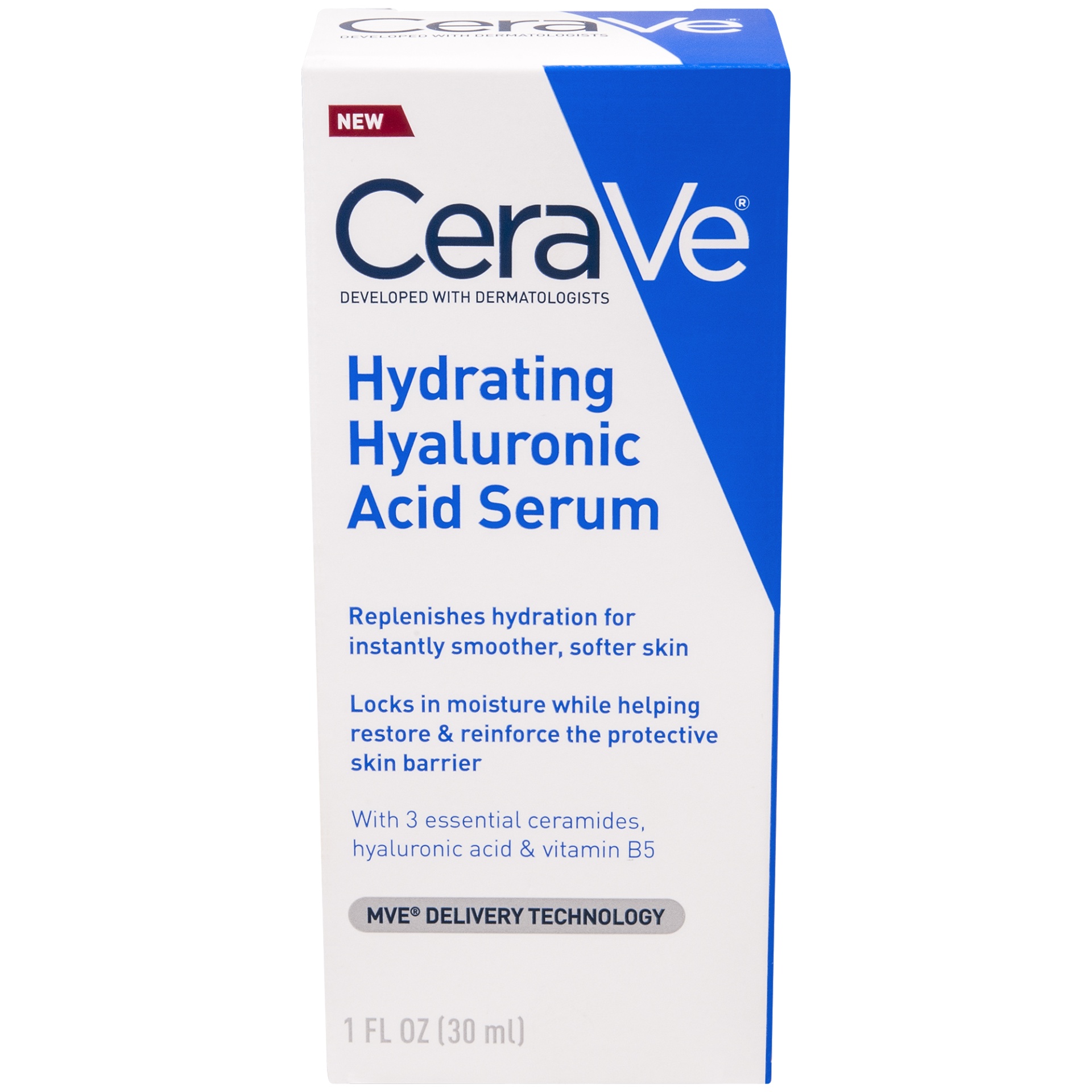 slide 1 of 1, CeraVe Hydrating Hyaluronic Acid Face Serum for Normal to Dry Skin, 1 oz