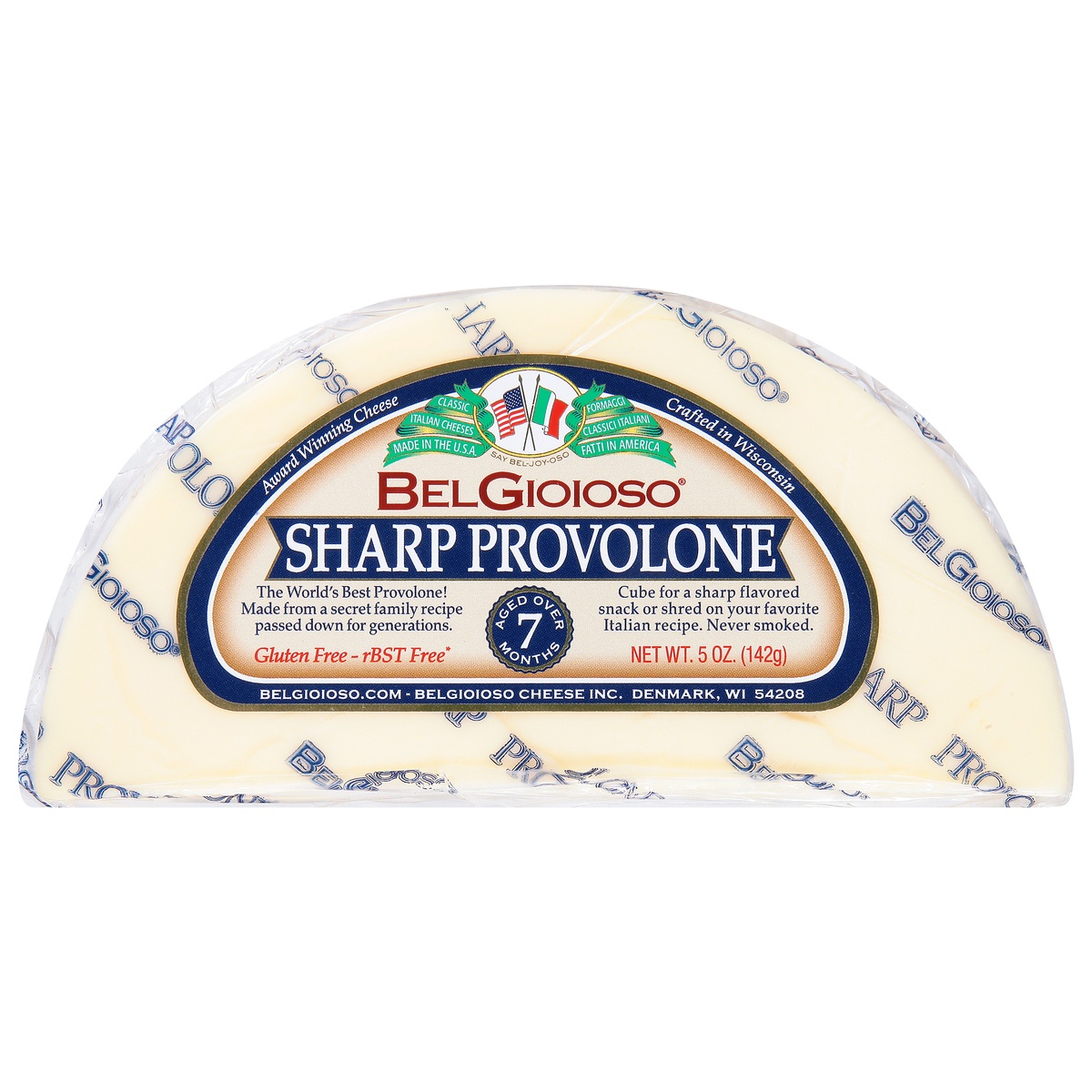 slide 1 of 1, BelGioioso Half Moon Sharp Provolone Cheese, 5 oz