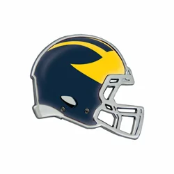 Michigan Helmet Chrome Metal Domed Emblem