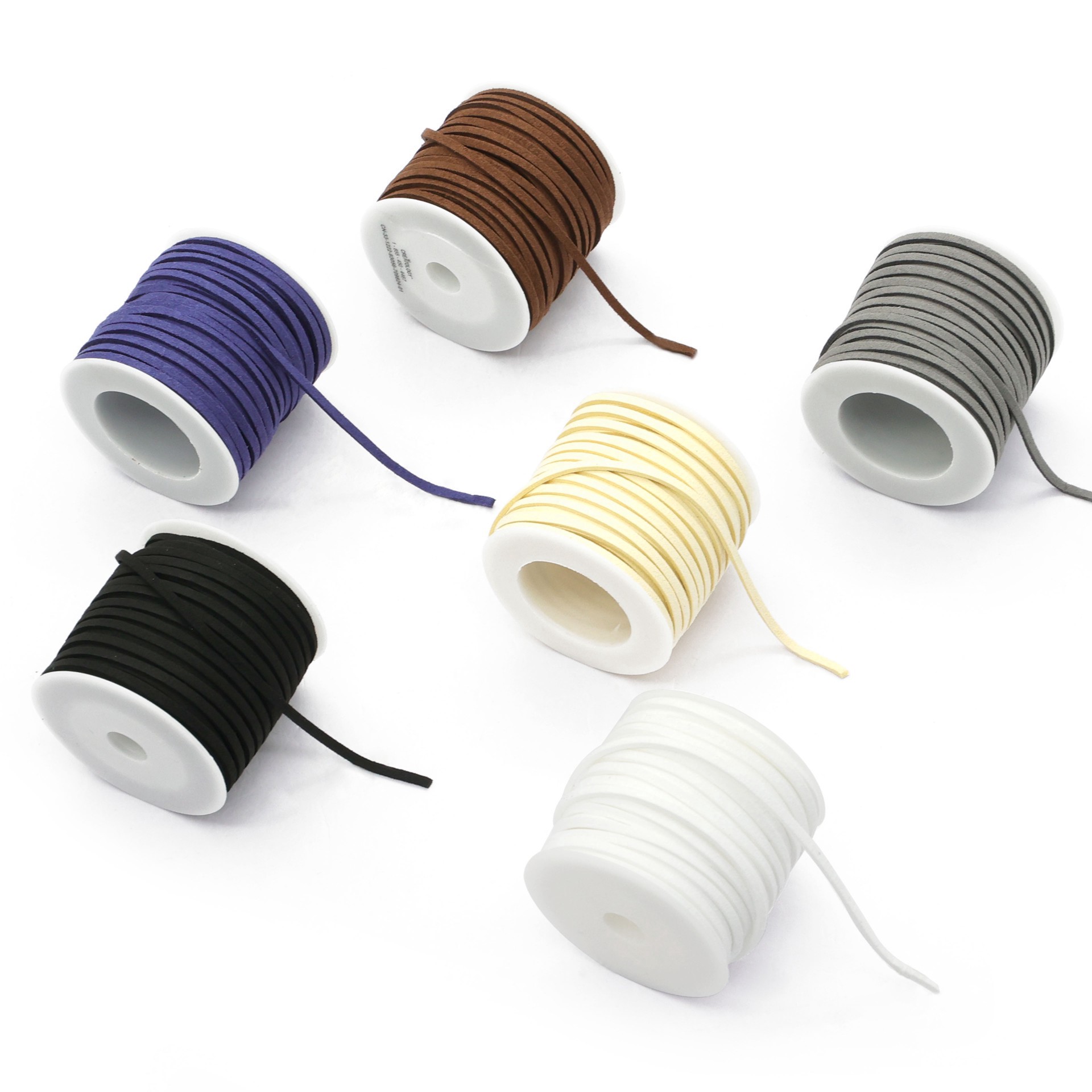 slide 3 of 3, Natural Faux Suede Cording By Creatology, 0.09 in x 551.18 in