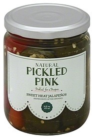 slide 1 of 1, Pickled Pink Sweet Jalapenos, 24 oz