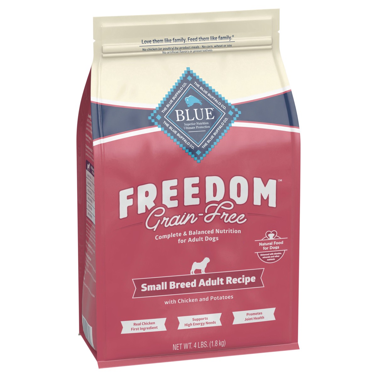 slide 2 of 9, Blue Buffalo Freedom Small Breed Adult Dog Food, Chicken, 4 lb