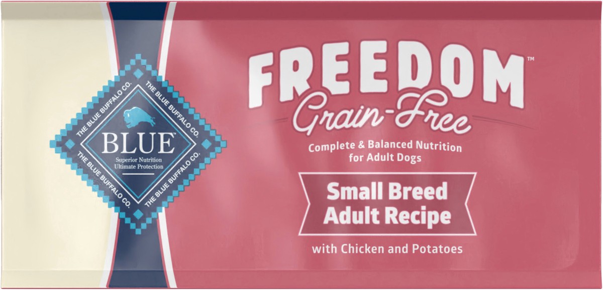 slide 3 of 9, Blue Buffalo Freedom Small Breed Adult Dog Food, Chicken, 4 lb