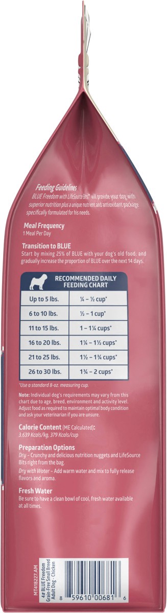 slide 8 of 9, Blue Buffalo Freedom Small Breed Adult Dog Food, Chicken, 4 lb